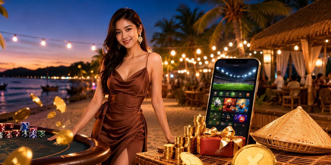 Người đội nón lá tại Phú Quốc theo dõi cược thể thao trên điện thoại